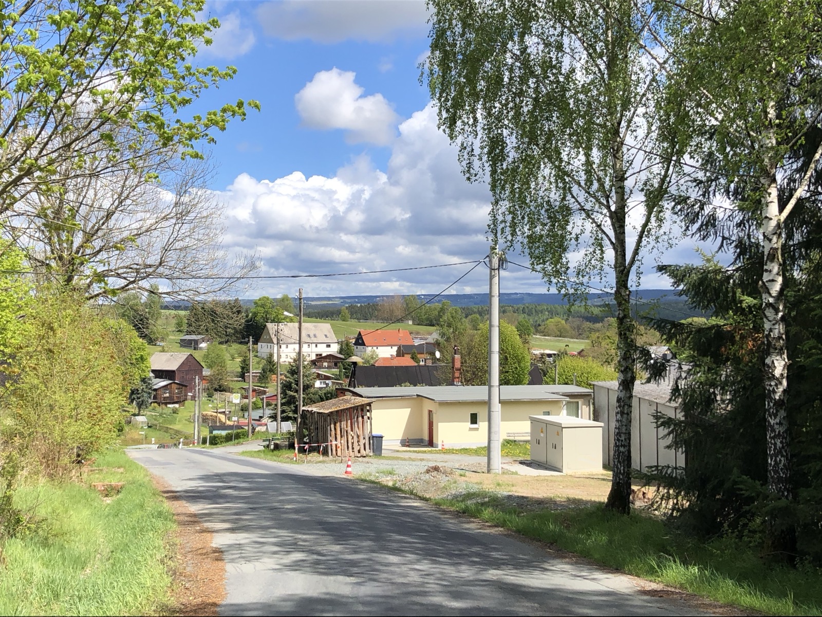Blick über Freiberg ins Vogtland